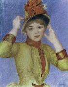 Pierre Renoir Bust of a Woman with Yellow Corsage china oil painting artist